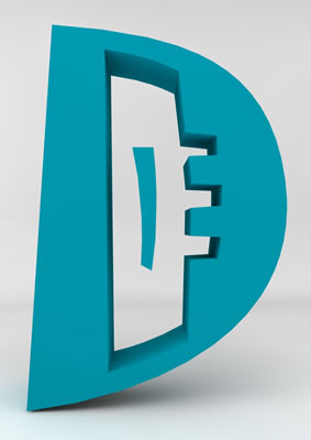 rendu 3D homme abstrait joker turquoise